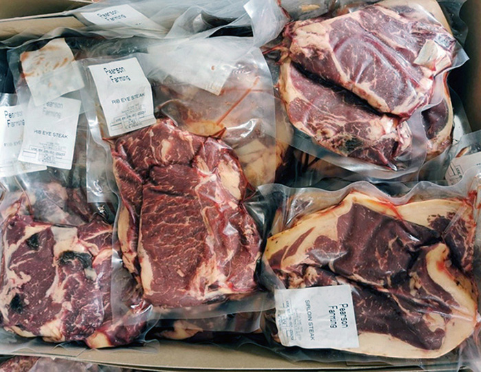 Another selection of vacuum packed Pearson Farming meat