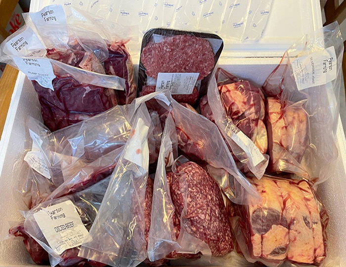 Another selection of vacuum packed Pearson Farming meat